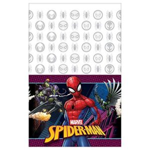 Spider Man Webbed Wonder- Napkins, Plates, Table Cover Party Bundle for 16 People - Includes 1 Maze Game Activity Card by ClassicVariety