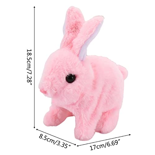 AIIONP 2 PCS Bunny Toys Educational Interactive Toys Bunnies Can Walk and Talk, Easter Plush Stuffed Bunny Toy, Electric Bunny Educational Interactive Toys for Kids, Walking Hopping (with Carrot)