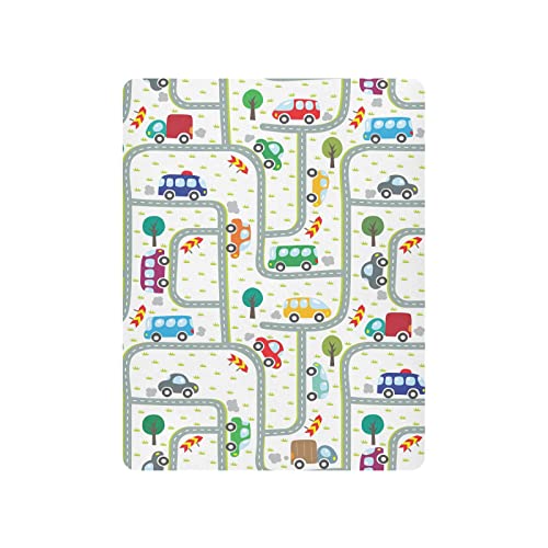 Cartoon Car Crib Sheets for Baby Soft and Breathable Baby Crib Sheets Machine Washable Playard Fitted Sheet for Boy Girl