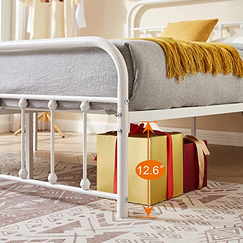 VECELO Metal Platform Bed Frame, Mattress Foundation with Headboard & Footboard,No Box Spring Needed,Full Size