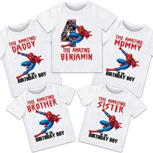 Spiderman birthday shirt, Spiderman birthday tshirt Spiderman family shirts, Spiderman theme party shirts, Spiderman matching shirts, Spiderman tshirt