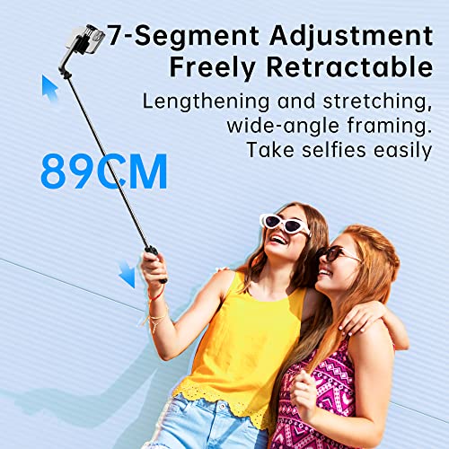 Colorlizard 39" Selfie Stick Tripod with Remote, Cellphone Tripod Stand, 6 in 1 Wireless Bluetooth Selfie Stick for iOS & Android Devices, Portable Selfie Stick for iPhone, Travel Accessories.