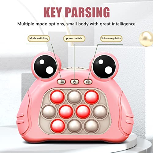 Rapid Push Puzzle Game Machine Pop Fidget Light-Up Squeeze Poppet Sensory Toy Educational Push Pop Bubble Toy Stress Relief Party Favors Puzzle Game for Kids Teens Adults