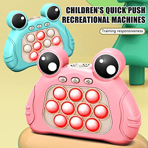 Rapid Push Puzzle Game Machine Pop Fidget Light-Up Squeeze Poppet Sensory Toy Educational Push Pop Bubble Toy Stress Relief Party Favors Puzzle Game for Kids Teens Adults