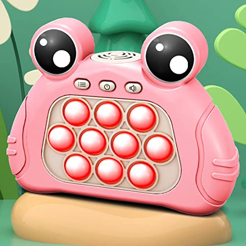 Rapid Push Puzzle Game Machine Pop Fidget Light-Up Squeeze Poppet Sensory Toy Educational Push Pop Bubble Toy Stress Relief Party Favors Puzzle Game for Kids Teens Adults