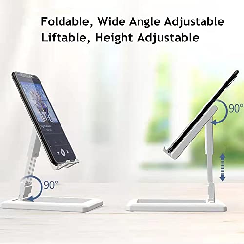 JUSDIQIR Cell Phone Stand Phone Dock Holder Stand Foldable Phone Dock Multi-Angle Universal Adjustable Tablet Compatible with Cell Phone Tablet… (Black)