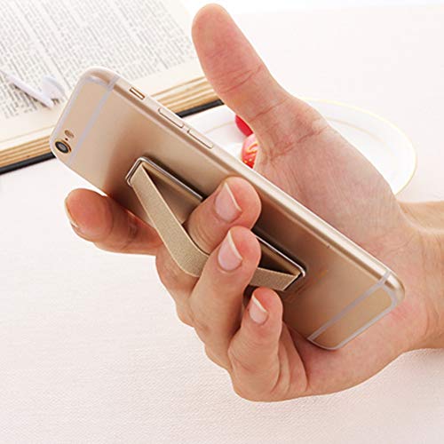 4 Pcs Finger Strap Phone, Phone Strap Phone Finger Holer Back of Phone Grip with Stand Universal Elastic Finger Holder for Phone