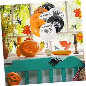 TOGEVAL 500 Pcs Pumpkin Balloon Black Decor Black Balloons Present Decorations Black Decorations Spider Web Balloons Unique Balloons Decor Emulsion Colorful Accessories Decorative Balloons