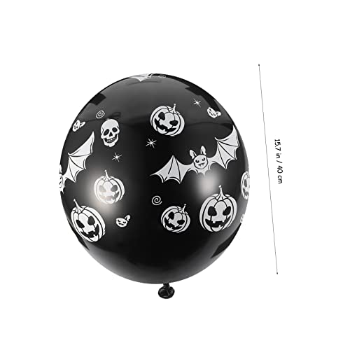 TOGEVAL 500 Pcs Pumpkin Balloon Black Decor Black Balloons Present Decorations Black Decorations Spider Web Balloons Unique Balloons Decor Emulsion Colorful Accessories Decorative Balloons