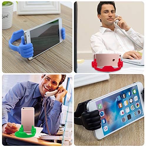 YuCool 4 Packs OK Cell Phone Stands, Adjustable Flexible Cellphone Stand,Mobile Smartphone Display Holder-4 Colors