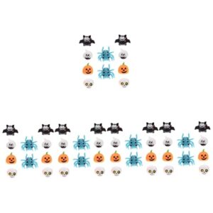 kombiuda 50 pcs spider ghost pumpkin toys light led for goodies finger flashing favors the toy prizes rings lighted and dark up color bag glow in gifts glowing party kids goodie halloween