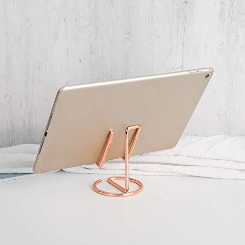 Cell Phone Iron Stand Holder, Rose Gold Universal Portable Tablets Holder, Compatible with All Mobile Phones by HubHnb (Golden)