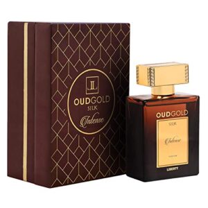 liberty luxury oudgold silk intense limited edition oud parfum for men and women (100ml/3.4oz), perfume, crafted in france, woody notes, long lasting - upto 3 days