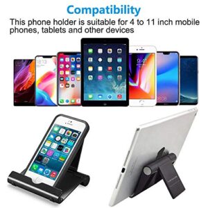 VOVIGGOL 4 Pack Cell Phone Stand for Desk, Foldable Cell Phone Holder Mobile Stand Phone Dock, Adjustable Tablet Stand Holder Compatible with iPhone 12 iPhone 11 Pro Xs X 8 iPad Samsung (4 Color)