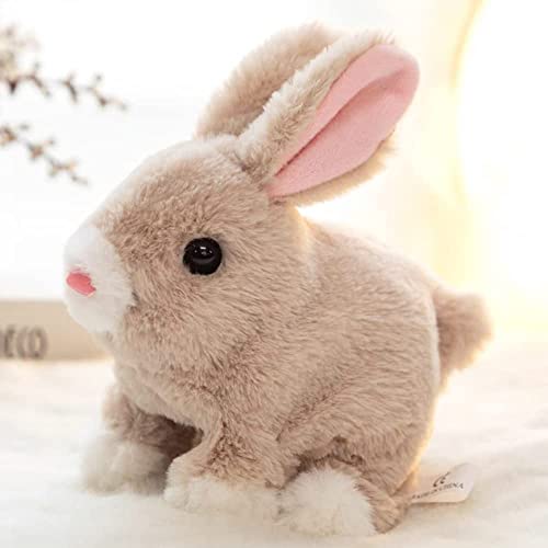 Fiopet Bunny Toys Educational Interactive Toys Bunnies Can Walk and Talk, 2023 New Easter Rabbit Plush Interactive Toys, Cute Stuffed Pet Bunny Toy Gift for Children (2 Pcs, with Carrot)