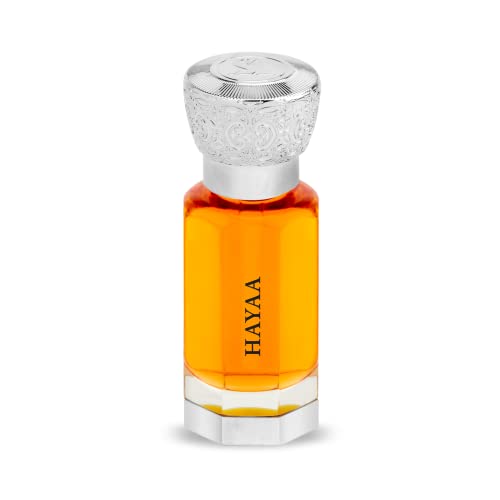 HAYAA Perfume Oil (Limited Edition) 12mL | Alcohol Free Natural Blend Fragrance/Body CPO | White Amber, Rose, White Musk, Dry Wood | Long Lasting Attar | for Men and Women | by Swiss Arabian Oud