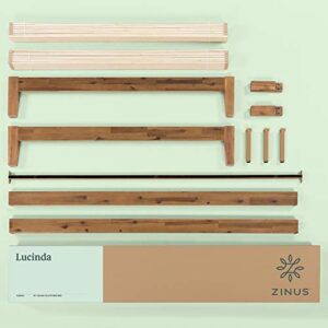 ZINUS Lucinda Wood Platform Bed Frame / No Box Spring Needed / Solid Wood Foundation with Wood Slat Support / Easy Assembly, Full