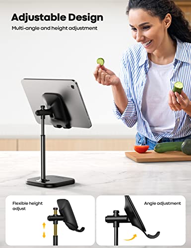 Lamicall Cell Phone Stand, Phone Holder - [Height Angle] Adjustable Mobile Phone Stand for Desk, Office, Compatible with iPhone 14 Plus, 13, Pro, Pro Max, Mini 12 11 X Xr XS, 4-10" Cellphone & Tablet