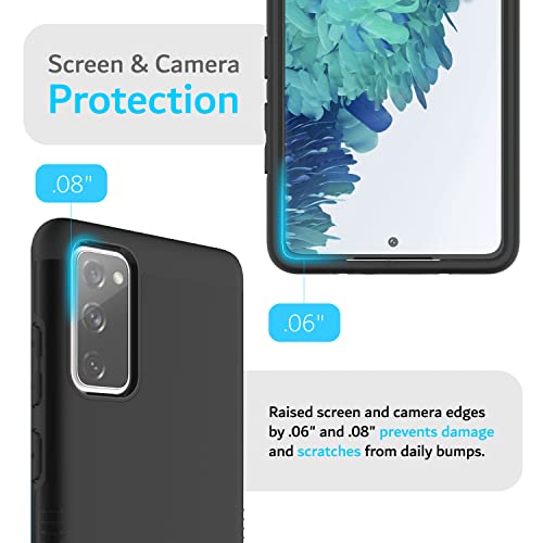 TUDIA DualShield Designed for Samsung Galaxy S20 FE 5G Case, [Merge] Shockproof Dual Layer Military Grade Drop Protection Heavy Duty Slim Protective Case - Matte Black