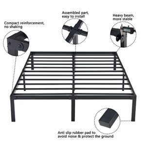 zizin Bed Frame Full Size with Storage Metal 14 Inch Platform Base Heavy Duty Steel Slats Support Easy Assembly Noise Free No Box Spring Needed (Full)