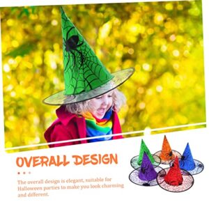 ibasenice 25 Pcs Halloween Hat Witch Costume for Women Party Hats for Kids Kids Outfits Halloween Party Costume Spider Pattern Halloween Hat Witch Costume Headbands Witches Hat Party Supply