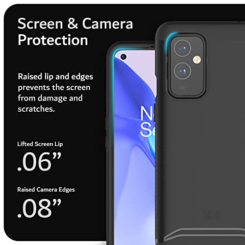 TUDIA DualShield Designed for OnePlus 9 Case 5G [NA/EU Version], [Merge] Shockproof Dual Layer Military Grade Drop Protection Slim Protective Case - Matte Black