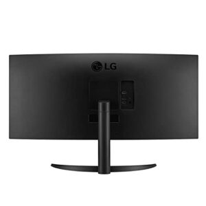 LG 34WP60C-B 34-Inch 21:9 Curved UltraWide QHD (3440x1440) VA Display with sRGB 99% Color Gamut and HDR 10, AMD FreeSync Premium and 3-Side Virtually Borderless Screen Curved QHD Tilt