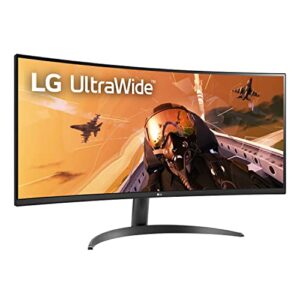 LG 34WP60C-B 34-Inch 21:9 Curved UltraWide QHD (3440x1440) VA Display with sRGB 99% Color Gamut and HDR 10, AMD FreeSync Premium and 3-Side Virtually Borderless Screen Curved QHD Tilt