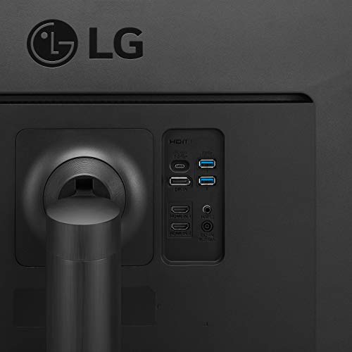 LG 34WN80C-B UltraWide Monitor 34” 21:9 Curved WQHD (3440 x 1440) IPS Display, USB Type-C (60W PD) , sRGB 99% Color Gamut, 3-Side Virtually Borderless Design, Tilt/Height Adjustable Stand - Black