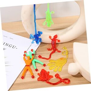 NUOBESTY 240 pcs Stretchable Hands Game Frogs Tricky Crawlers Climbers Flying Wall Funny New Children Man Spider Toys Including Christmas Party Elastic Boys Sticky Girls Fun Crawler