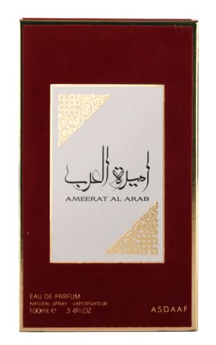 Ameerat Al Arab Unisex EDP - Eau De Parfum 100ml(3.4 oz) | Oriental, Exotic, Attractive | Citrus, Bergamot, White Musk, Aloe Vera, Jasmine, Wood, Musk and Oud | by Asdaaf