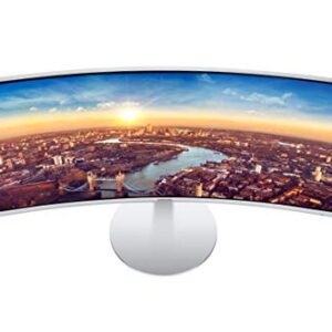 SAMSUNG CJ79 Series 34-Inch ViewFinity Ultrawide QHD (3440x1440) Computer Monitor, 100Hz, Thunderbolt 3 Daisy Chain, QLED, HDMI, USB Hub, Height Adjustable Stand (LC34J791WTNXZA), White