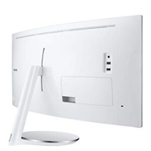 SAMSUNG CJ79 Series 34-Inch ViewFinity Ultrawide QHD (3440x1440) Computer Monitor, 100Hz, Thunderbolt 3 Daisy Chain, QLED, HDMI, USB Hub, Height Adjustable Stand (LC34J791WTNXZA), White