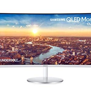 SAMSUNG CJ79 Series 34-Inch ViewFinity Ultrawide QHD (3440x1440) Computer Monitor, 100Hz, Thunderbolt 3 Daisy Chain, QLED, HDMI, USB Hub, Height Adjustable Stand (LC34J791WTNXZA), White