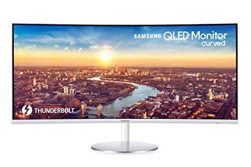 SAMSUNG CJ79 Series 34-Inch ViewFinity Ultrawide QHD (3440x1440) Computer Monitor, 100Hz, Thunderbolt 3 Daisy Chain, QLED, HDMI, USB Hub, Height Adjustable Stand (LC34J791WTNXZA), White