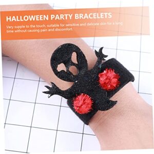 Mikikit 100 pcs Animal Spider Random or Band Treat Toys Bracelet Wristbands Slap D Pattern Favors Party Halloween Ghost Assorted Fillers Decorative for Bag Kids Bands Props Pumpkin Style