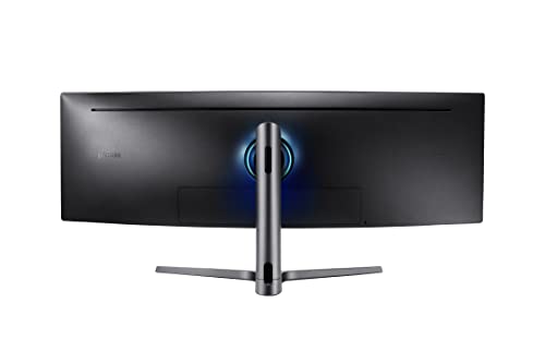 SAMSUNG Odyssey CRG Series 49-Inch Dual QHD (5120x1440) Gaming Monitor, 120Hz, Curved, QLED, HDR, Height Adjustable Stand, Radeon FreeSync (LC49RG90SSNXZA)