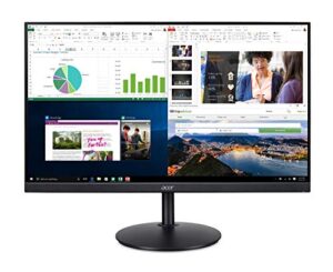 acer cb272 bmiprx 27" full hd (1920 x 1080) ips zero frame professional home office monitor with amd radeon free sync, height adjustable stand with tilt & pivot | display, hdmi & vga ports, speakers