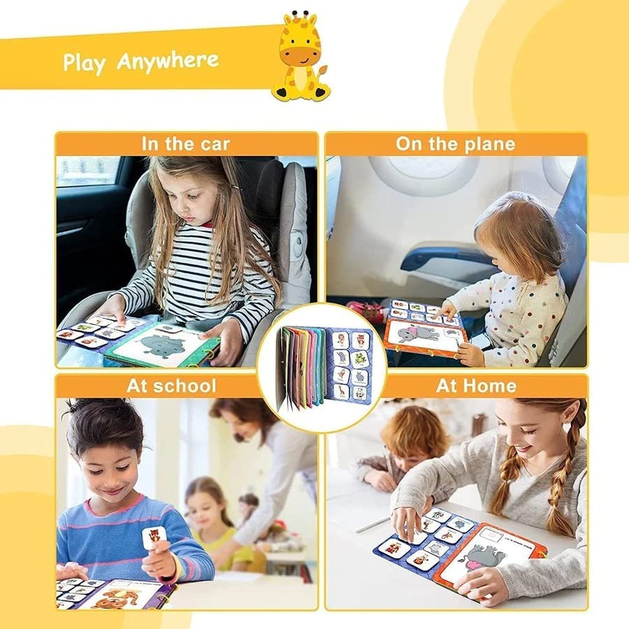 JIFOVER Early Education Enlightenment Quiet Sticker Toy,Keep Your Kids Away from Electronics,2023 New Toddler Busy BookEducational Toddler Books Educational Toys for 2-6 Year Old Kids (5pcs)