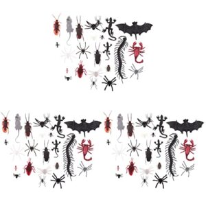 Gadpiparty 582 pcs Set Witch Women Roaches Style Ears Novelty Plastic for Knife Fools Decorations April Bugs Joke Bats Per Spider Mixed Favors Small Scorpions Ghost Skull Party