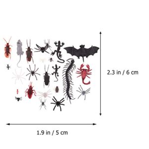 Gadpiparty 582 pcs Set Witch Women Roaches Style Ears Novelty Plastic for Knife Fools Decorations April Bugs Joke Bats Per Spider Mixed Favors Small Scorpions Ghost Skull Party