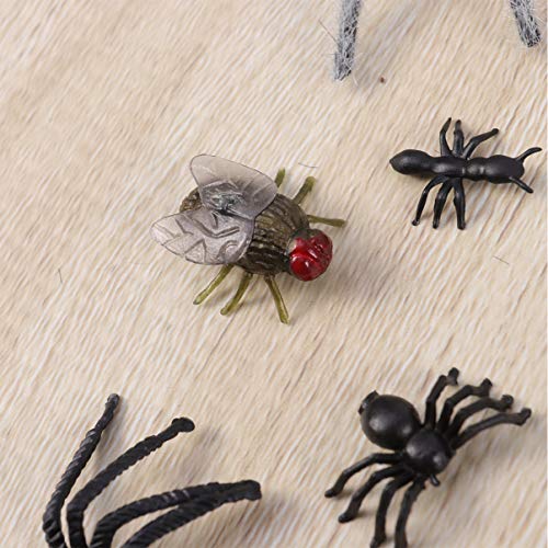 Gadpiparty 582 pcs Set Witch Women Roaches Style Ears Novelty Plastic for Knife Fools Decorations April Bugs Joke Bats Per Spider Mixed Favors Small Scorpions Ghost Skull Party