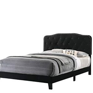 Best Quality Furniture B102-FB Bedframe, Full, Black