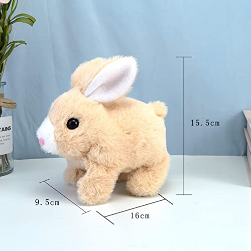 GANGJI Bunny Toys Educational Interactive Toys Bunnies Can Walk and Talk, Easter Plush Stuffed Bunny Toy, Electric Bunny Educational Interactive Toys for Kids (White)