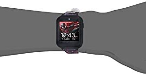 Accutime Kids Marvel Spider-Man Miles Morales Black Educational Touchscreen Smart Watch Toy for Boys, Girls, Toddlers - Selfie Cam, Learning Games, Alarm, Pedometer & More (Model: SPD4664AZ)