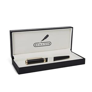 BEILUNER Luxury Rollerball Pen,24K Gold Trim,Noble and Elegant Designs,Schneider Ink Refill, Best Roller Ball Pen Gift Set for Men & Women, Professional, Executive Office, Nice Pens