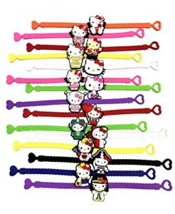 huangqh 15 pack rubber bracelets wristband bracelets for birthday party supplies favors prize rewards