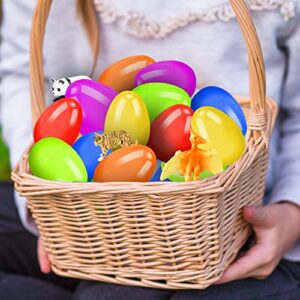 Ochido Prefilled Easter Egg Toy- 24 Easter Eggs with Animal+Dinosaur,Boy Easter Basket Stuffers for Kids,Easter Egg Hunt Game,Fillers Easter Egg for Toys Inside Bulk,Easter Gifts for Kids,Easter Party Favors