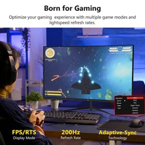 Z-Edge UG27 27-inch Curved Gaming Monitor 16:9 1920x1080 200/144Hz 1ms Frameless LED Gaming Monitor, AMD Freesync Premium Display Port HDMI Built-in Speakers