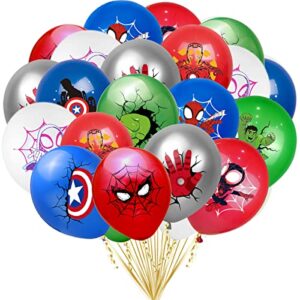 12" 50pcs superhero balloons,avenge them party decorations,spider party supplies